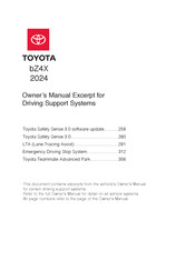 Toyota bZ4X 2024 Owner's Manual