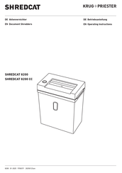 KRUG+PRIESTER SHREDCAT 8200 CC Operating Instructions Manual