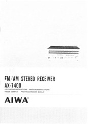 Aiwa AX-7400 Operating Instructions Manual