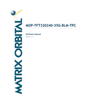 Matrix Orbital MOP-TFT480116-38G-BLH-TPC Hardware Manual
