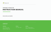 Prana Air SENSIBLE MONITOR Instruction Manual