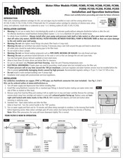 Rainfresh FC000 Installation And Operation Instruction