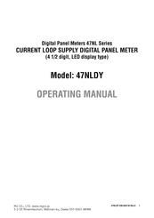 MG 47NLDY Operating Manual