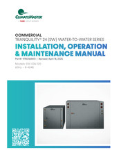 Nibe ClimateMaster Tranquility 24 SW036 Installation, Operation & Maintenance Manual