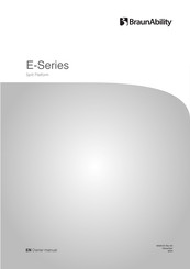 Braunability E Series Owner's Manual