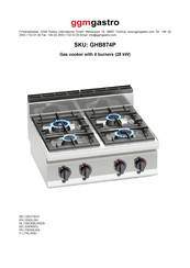 GGM gastro GHB874P Product Manual