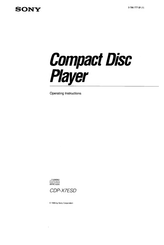 Sony CDP-X7ESD Operating Instructions Manual