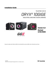 Teledyne GiGE ORYX 10GIGE Installation Manual