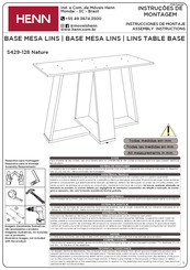 HENN LINS S429-128 Assembly Instructions Manual