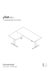 Humanscale eFloat Go 2.0 Assembly Instructions Manual