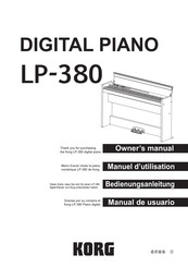 Korg LP380-BKR Owner's Manual