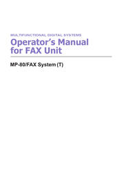 Kyocera Mita MP-80/FAX System(T) Operator's Manual
