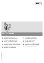 Wilo Star-Z 15 TT Installation And Operating Instructions Manual