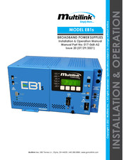 Multilink EB1s 1350VA-240/50-48 4 TAP Installation & Operation Manual