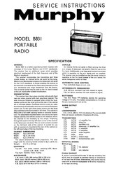 Murphy B831 Service Instructions Manual