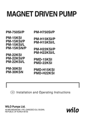Wilo PM-30KSN Installation And Operating Instructions Manual
