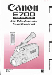 Canon E 700 Instruction Manual