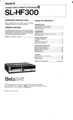 Sony SL-HF300 Operating Instructions Manual