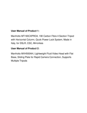 Manfrotto MVH500AH Instructions Manual