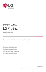 LG ProBeam DBU510RG Owner's Manual