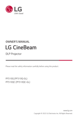 LG CineBeam PF510Q.AWC Owner's Manual