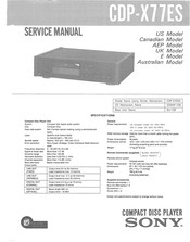 Sony CDP-X77ES Service Manual