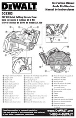 DeWalt DCS383 Instruction Manual
