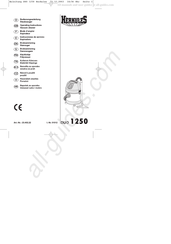 HERKULES DUO 1250 Operating Instructions Manual