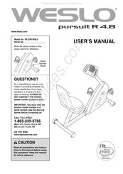 Weslo pursuit R 4.8 User Manual