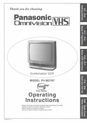 Panasonic Omnivision VCR Plus+ PV-M2767 Operating Instructions Manual