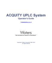 Waters ACQUITY UPLC Operator's Manual