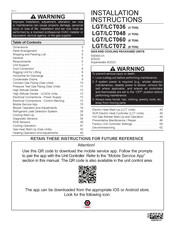 Lennox LCT036 Installation Instructions Manual