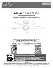 Home Decorators Collection AINSLEE HUGGER 52476 Use And Care Manual
