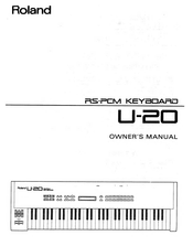 Roland U-20 Owner's Manual