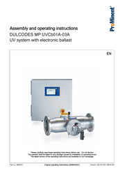 Prominent DULCODES MP UVCb01A-03A Assembly And Operating Instructions Manual