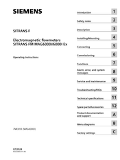 Siemens SITRANS FM MAG6000I Operating Instructions Manual