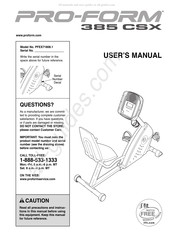 Pro-Form PFEX71808.1 User Manual