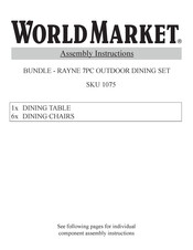 World Market 1075 Assembly Instructions Manual