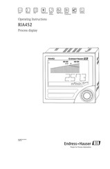 Endress+Hauser RIA452 Operating Instructions Manual