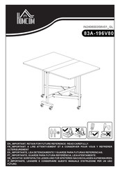 HOMCOM 83A-196V80 Manual