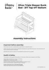 Happy Beds OLIVER TRIPLE BED Assembly Instructions Manual