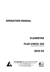 List-Magnetik FLUX-CHECK 250 Operation Manual