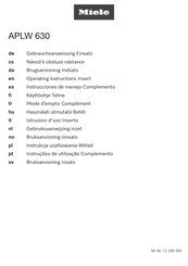 Miele APLW 630 Operating Instructions Manual