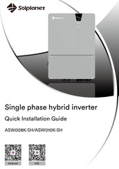 Solplanet ASW010K-SH Quick Installation Manual