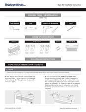 SelectBlinds OPEN ROLL Installation Instructions Manual