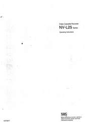 Panasonic NV-L25A Operating Instructions Manual