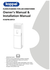 Koppel KV60FM-ARF31 Owner's Manual & Installation Manual