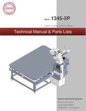 Atlanta Attachment Company 1345-5P Technical Manual & Parts Lists