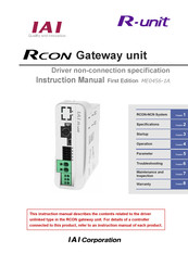 IAI Rcon-GWG-NCN Instruction Manual