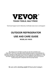 VEVOR BC-160OD Use And Care Manual